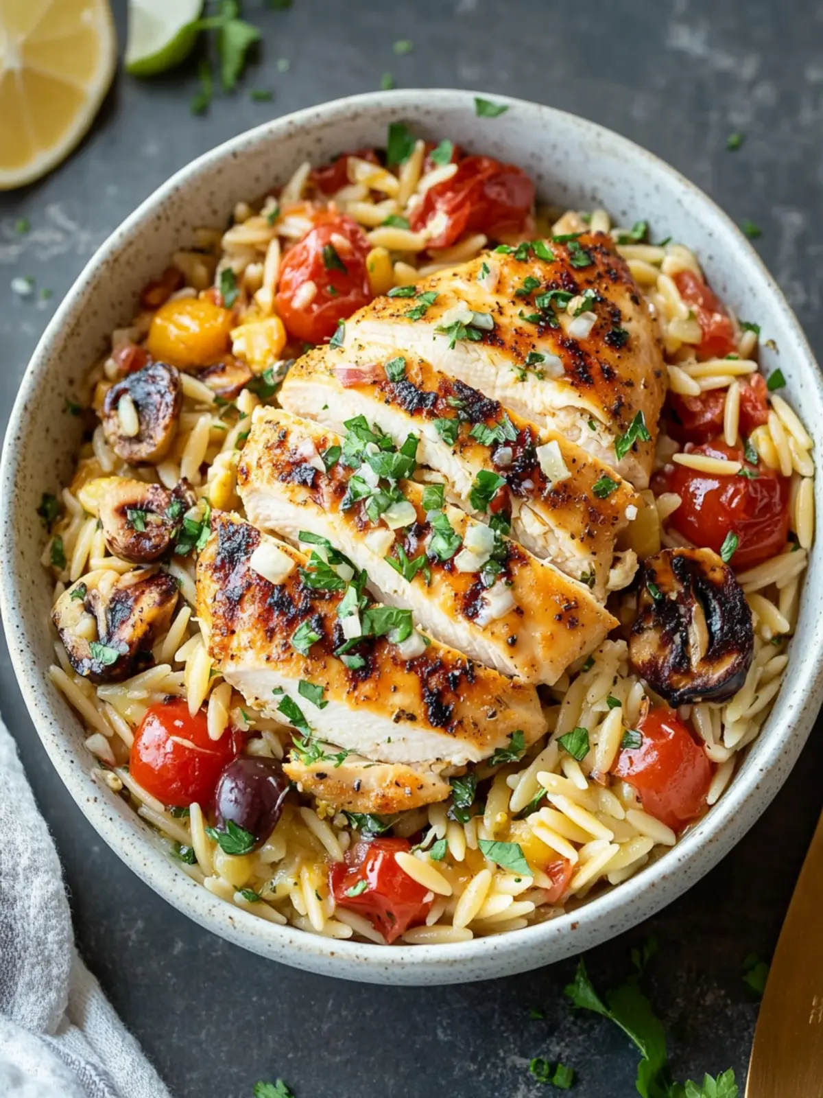 Delicious Mediterranean Chicken Recipe with Orzo in 30 Minutes 2 Mediterranean Chicken Recipe with Orzo