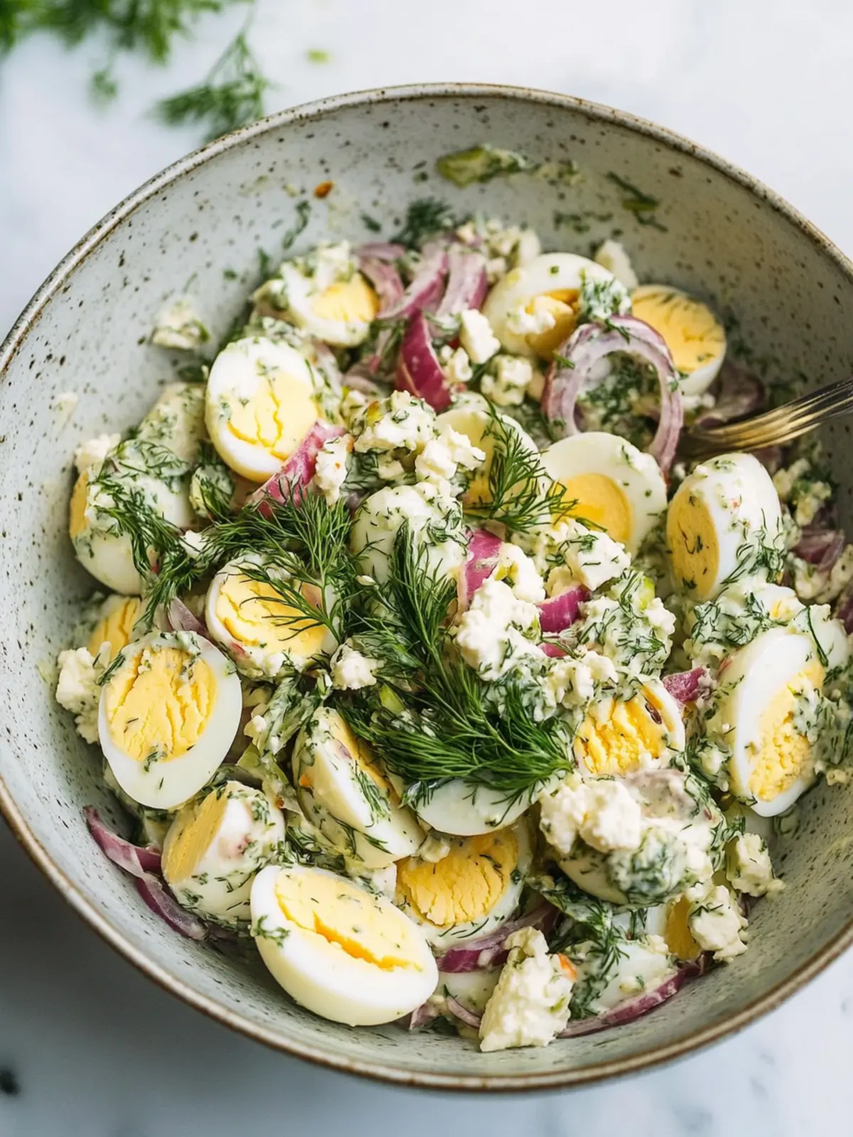 Dill and Feta Egg Salad: A Fresh Twist on Classic Flavor 2 Dill and Feta Egg Salad