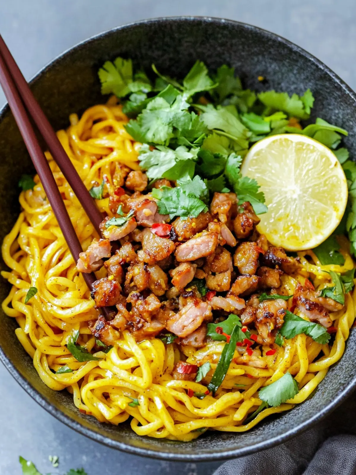 Crispy Pork & Saucy Ginger Turmeric Noodles to Spice Up Dinner 4 Crispy Pork & Saucy Ginger Turmeric Noodles